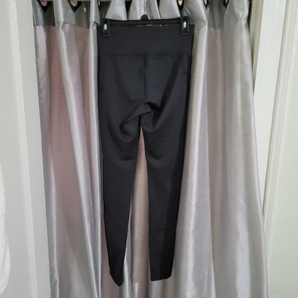 Adidas - Climalite Leggings Dark Grey with Black Stripes - Size S - Picture 2 of 8